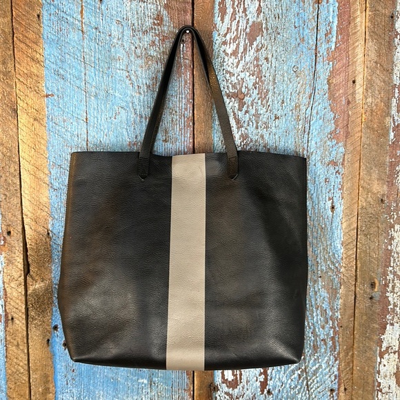 Madewell Handbags - Madewell Black and Gray Tote Bag